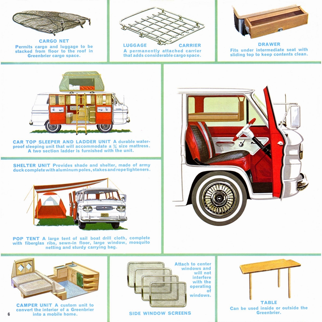 1963 Chevrolet Corvair Accessories Booklet Page 11